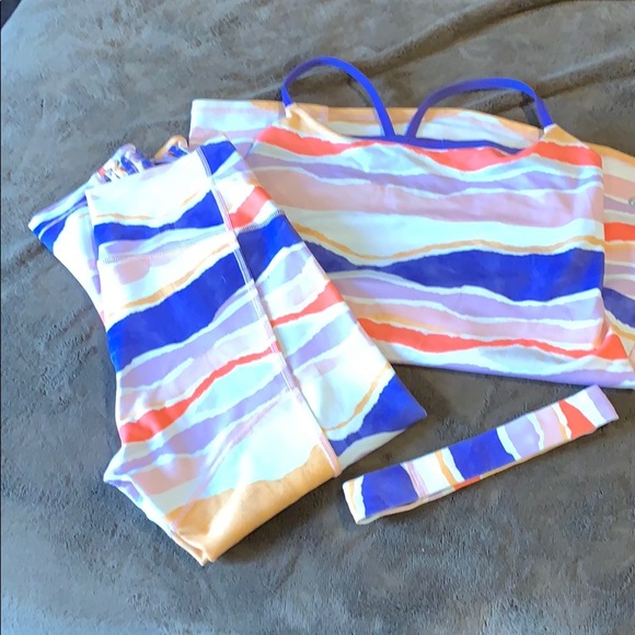 lululemon athletica Other - Lululemon Capri, bra tank, headband